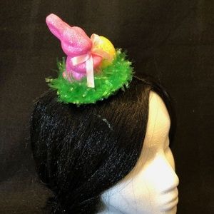 Purple Bunny and Pink Egg Easter Fascinator